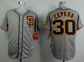Custom Fan-Made Orlando Cepeda San Francisco Giants #30 Grey Baseball Jersey