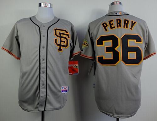 Custom Fan-Made Gaylord Perry San Francisco Giants #36 Grey Baseball Jersey