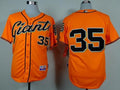 Custom Fan-Made Brandon Crawford San Francisco Giants #35 Orange Baseball Jersey