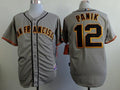 Custom Fan-Made Joe Panik San Francisco Giants #12 Grey Baseball Jersey
