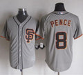 Custom Fan-Made Hunter Pence San Francisco Giants #8 Grey Baseball Jersey