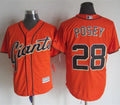 Custom Fan-Made Buster Posey San Francisco Giants #28 Orange Baseball Jersey