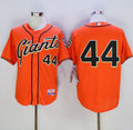 Custom Fan-Made Willie McCovey San Francisco Giants #44 Orange Baseball Jersey