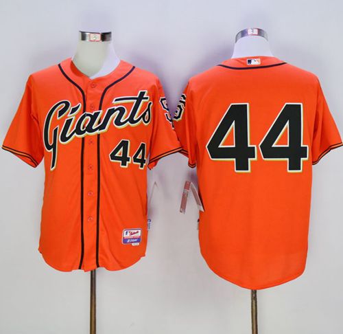 Custom Fan-Made Willie McCovey San Francisco Giants #44 Orange Baseball Jersey