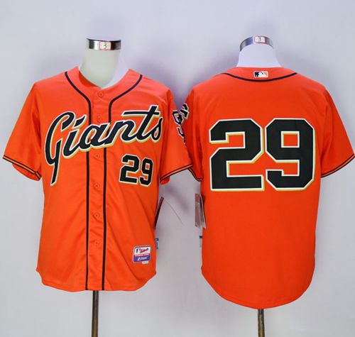 Custom Fan-Made Jeff Samardzija San Francisco Giants #29 Orange Baseball Jersey
