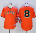 Custom Fan-Made Hunter Pence San Francisco Giants #8 Orange Baseball Jersey