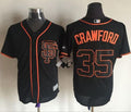 Custom Fan-Made Brandon Crawford San Francisco Giants #35 Black Baseball Jersey