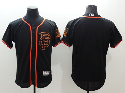 Custom Fan-Made Black San Francisco Giants Baseball Jersey San Francisco Giants Black Baseball Jersey