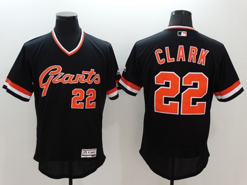 Custom Fan-Made Will Clark Cooperstown San Francisco Giants #22 Black Baseball Jersey