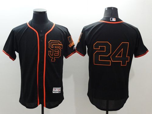 Custom Fan-Made Willie Mays San Francisco Giants #24 Black Baseball Jersey