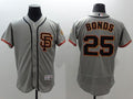 Custom Fan-Made Barry Bonds San Francisco Giants #25 Grey Baseball Jersey