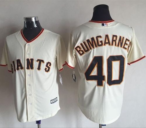 Custom Fan-Made Madison Bumgarner San Francisco Giants #40 Baseball Jersey