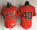 Custom Fan-Made Madison Bumgarner San Francisco Giants #40 Orange Baseball Jersey