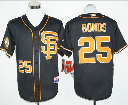 Custom Fan-Made Barry Bonds San Francisco Giants #25 Black 2016 Baseball Jersey