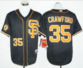 Custom Fan-Made Brandon Crawford San Francisco Giants #35 Black 2016 Baseball Jersey