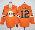 Custom Fan-Made Joe Panik Long San Francisco Giants #12 Orange Baseball Jersey