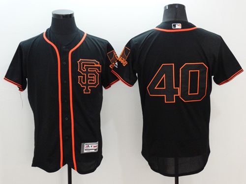Custom Fan-Made Madison Bumgarner San Francisco Giants #40 Black Baseball Jersey