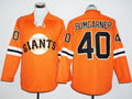 Custom Fan-Made Madison Bumgarner Long San Francisco Giants #40 Orange Baseball Jersey