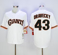 Custom Fan-Made Dave Dravecky San Francisco Giants #43 White Throwback Baseball Jersey