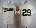 Custom Fan-Made Satchel Paige Cleveland Browns #29 1953 Throwback Baseball Jersey