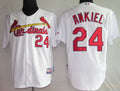 Custom Fan-Made Rick Ankiel St. Louis Cardinals #24 White Baseball Jersey
