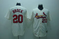 Custom Fan-Made Lou Brock St. Louis Cardinals #20 Throwback Baseball Jersey