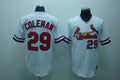 Custom Fan-Made Vince Coleman St. Louis Cardinals #29 White Throwback Baseball Jersey