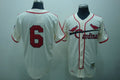 Custom Fan-Made Stan Musial St. Louis Cardinals #6 Throwback Baseball Jersey