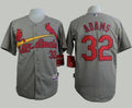 Custom Fan-Made Matt Adams St. Louis Cardinals #32 Grey Baseball Jersey