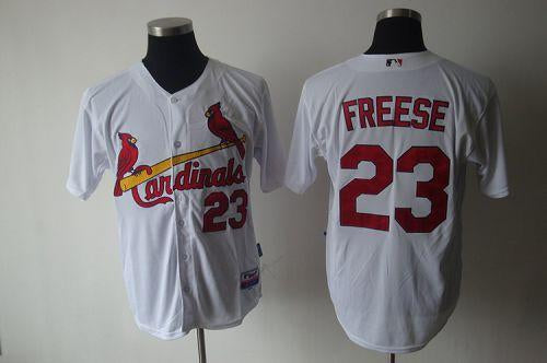 Custom Fan-Made David Freese St. Louis Cardinals #23 White Baseball Jersey