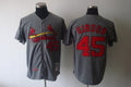 Custom Fan-Made Bob Gibson St. Louis Cardinals #45 Grey 1967 Throwback Baseball Jersey
