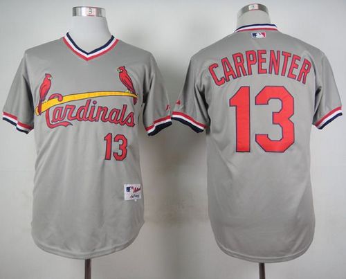 Custom Fan-Made Matt Carpenter St. Louis Cardinals #13 Grey 1978 Throwback Turn Back Clock Edition Baseball Jersey