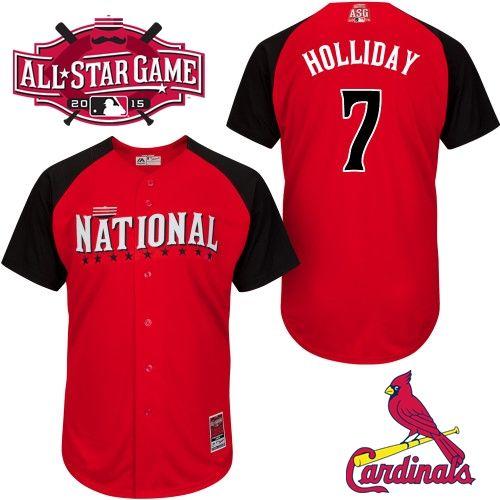 Custom Fan-Made Matt Holliday St. Louis Cardinals #7 Red 2015 All-Star Edition Baseball Jersey