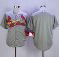 Custom Fan-Made Grey St. Louis Cardinals Baseball Jersey St. Louis Cardinals Grey Baseball Jersey