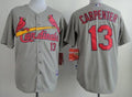 Custom Fan-Made Matt Carpenter St. Louis Cardinals #13 Grey Baseball Jersey