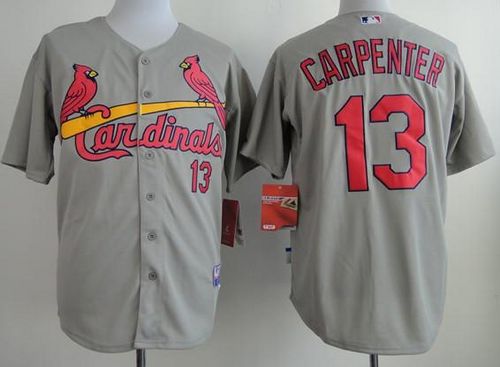 Custom Fan-Made Matt Carpenter St. Louis Cardinals #13 Grey Baseball Jersey