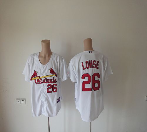 Custom Fan-Made Kyle Lohse St. Louis Cardinals #26 White Baseball Jersey