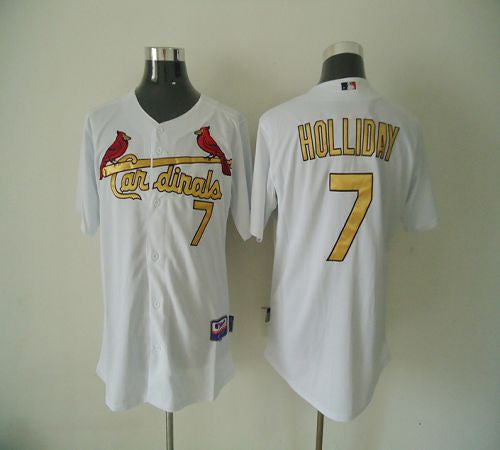 Custom Fan-Made Matt Holliday St. Louis Cardinals #7 White Baseball Jersey