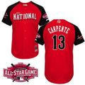 Custom Fan-Made Matt Carpenter St. Louis Cardinals #13 Red 2015 All-Star Edition Baseball Jersey