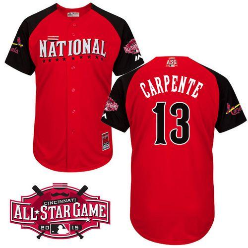 Custom Fan-Made Matt Carpenter St. Louis Cardinals #13 Red 2015 All-Star Edition Baseball Jersey