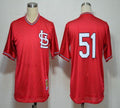 Custom Fan-Made Willie McGee St. Louis Cardinals #51 Red 1985 Baseball Jersey