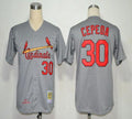 Custom Fan-Made Orlando Cepeda St. Louis Cardinals #30 Grey 1967 Throwback Baseball Jersey