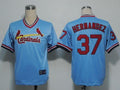 Custom Fan-Made Keith Hernandez Cooperstown St. Louis Cardinals #37 Blue Throwback Baseball Jersey