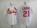 Custom Fan-Made Allen Craig St. Louis Cardinals #21 White Baseball Jersey