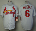 Custom Fan-Made Stan Musial St. Louis Cardinals #6 White Baseball Jersey