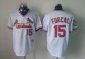 Custom Fan-Made Rafael Furcal St. Louis Cardinals #15 White 1982 Throwback Turn Back Clock Edition Baseball Jersey
