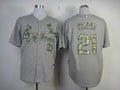 Custom Fan-Made Allen Craig St. Louis Cardinals #21 Grey USMC Baseball Jersey