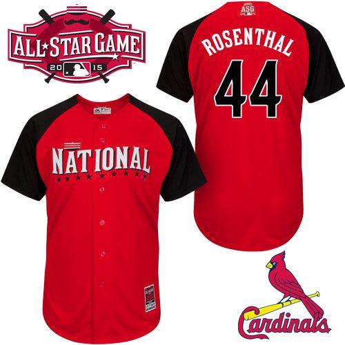 Custom Fan-Made Trevor Rosenthal St. Louis Cardinals #44 Red 2015 All-Star Edition Baseball Jersey