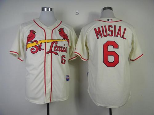 Custom Fan-Made Stan Musial St. Louis Cardinals #6 Baseball Jersey