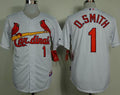 Custom Fan-Made Ozzie Smith St. Louis Cardinals #1 White Baseball Jersey